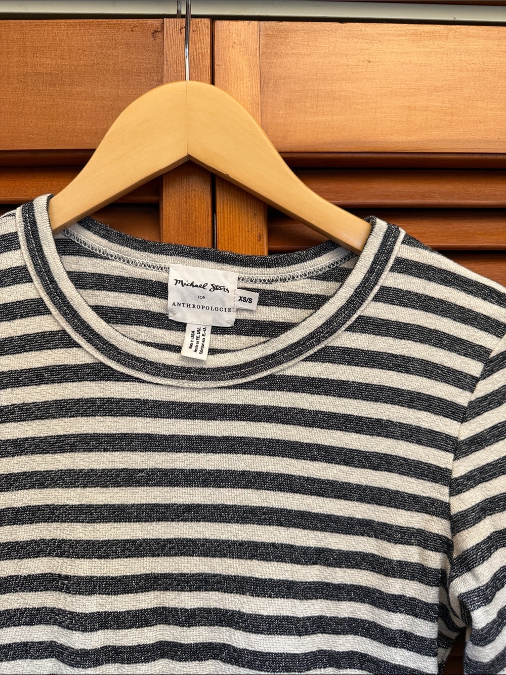 Michael Stars  for Anthropologie Striped Tee - Crewneck XS/S Made in USA